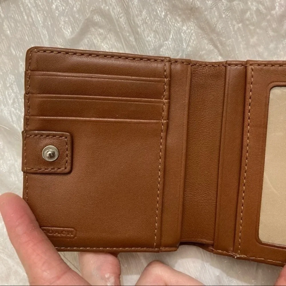 Coach vintage y2k brown leather optic c small wallet - Picture 6 of 6